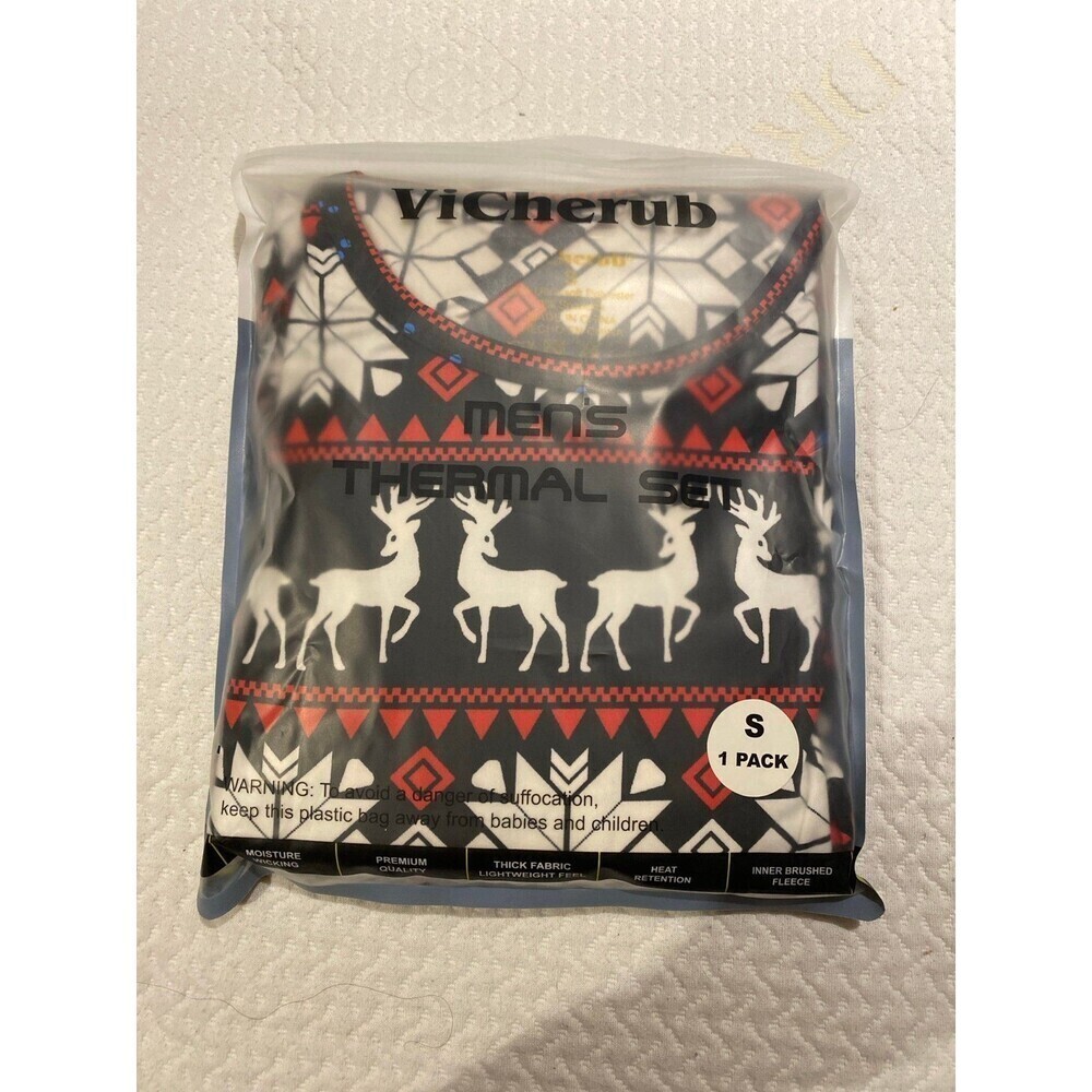 ViCherub Men's Thermal Underwear Set
Long Johns Fleece Size Small